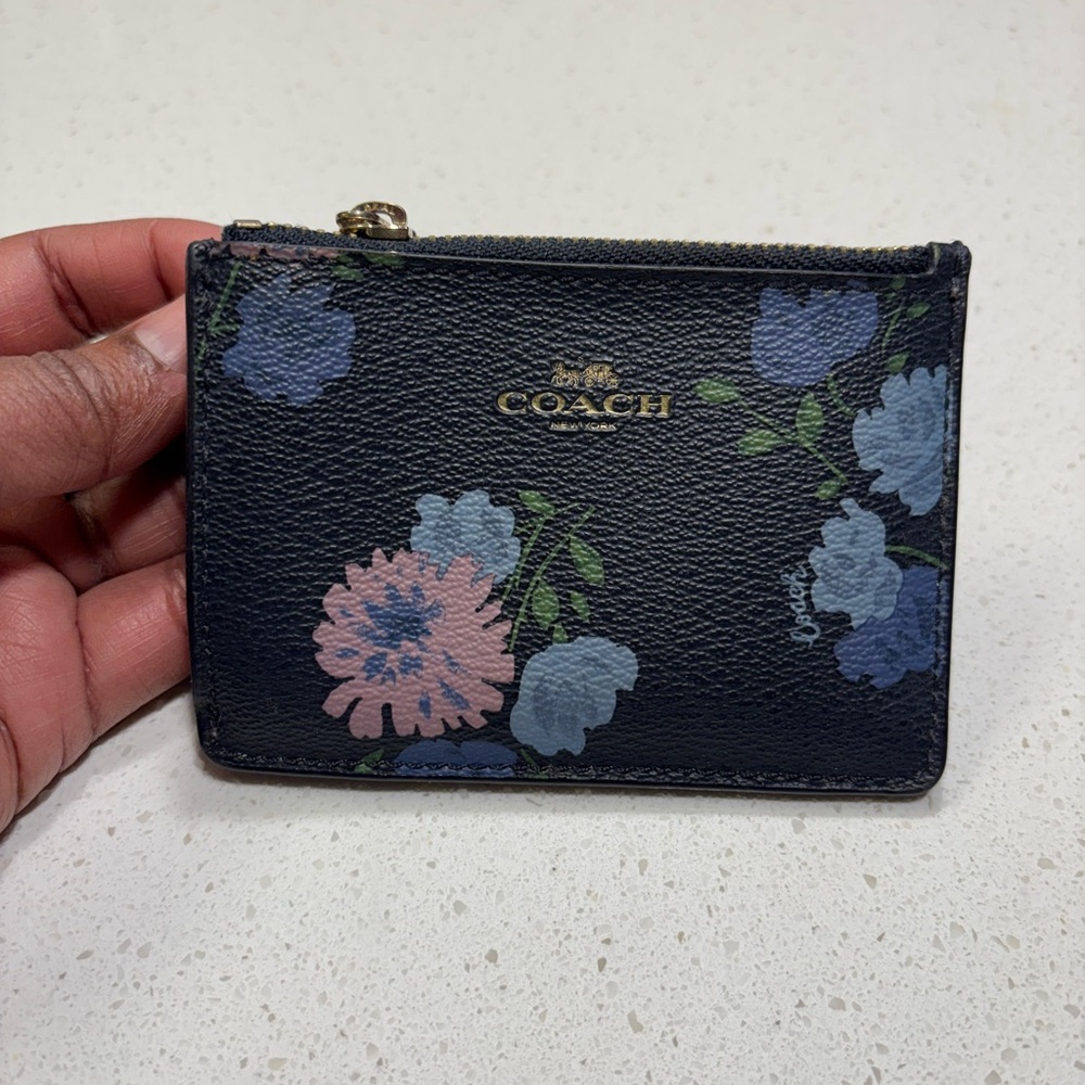 Coach Floral Card Holder